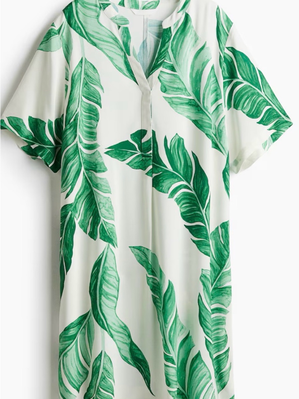 H & M Tropical Green Leaf Women’s Tunic dress